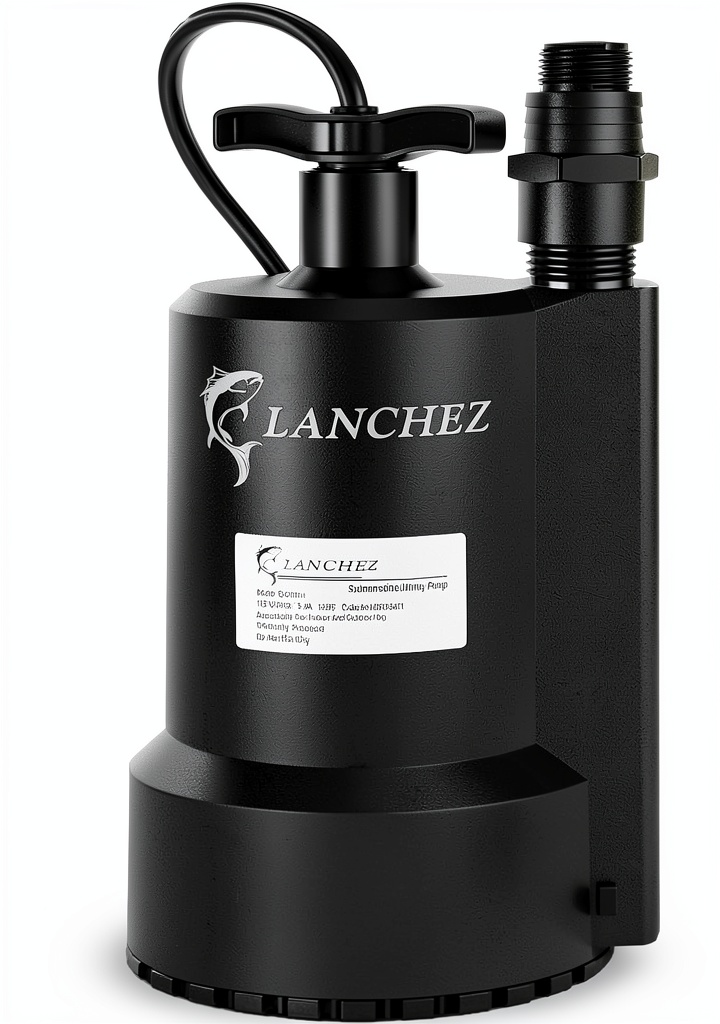 Lanchez submersible sump pump in action