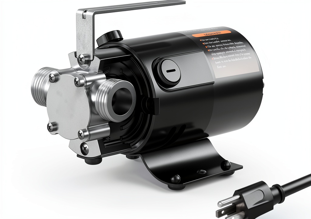 Installing XWILLING Water Transfer Pump Black Metal Minimalism 260W on a wooden desk