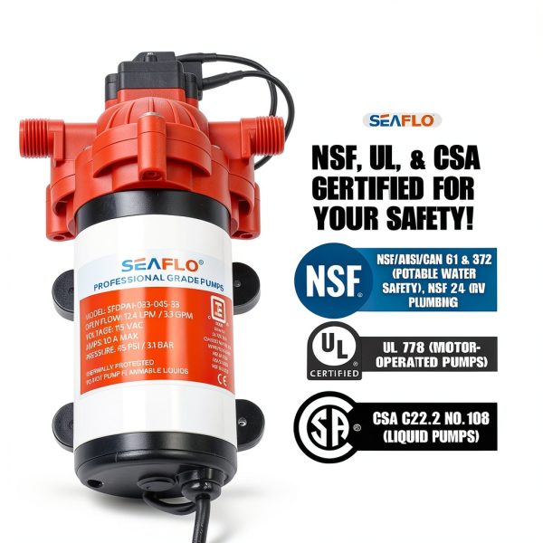 SEAFLO 115V 3.3 GPM Water Pump for RVs and Boats-5