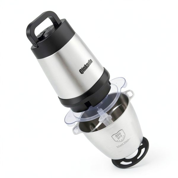 Qinkada Meat Grinder 500W Stainless Steel Manual-3