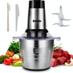 Qinkada Meat Grinder 500W Stainless Steel Manual-0