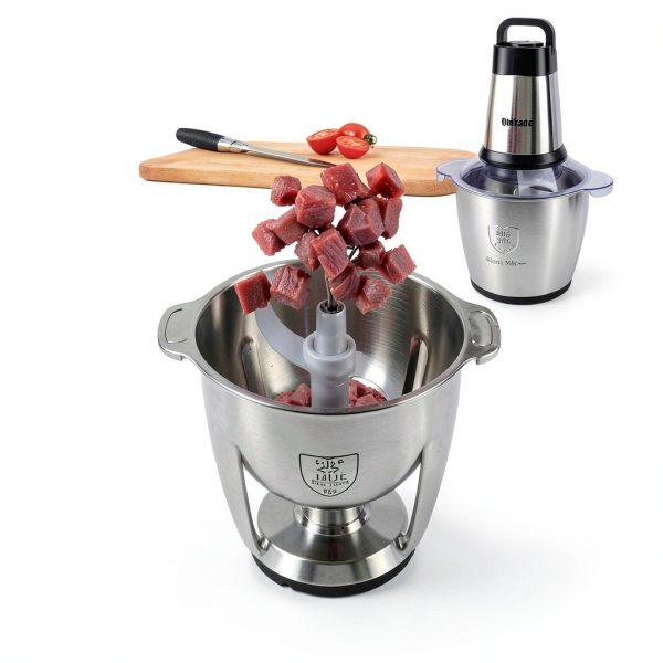 Qinkada Meat Grinder 500W Stainless Steel Manual-2