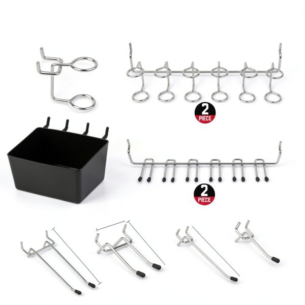 Pegboard Hook Set 300-Piece Black SEDY Durable Metal Organizer-3