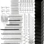 Pegboard Hook Set 300-Piece Black SEDY Durable Metal Organizer-0