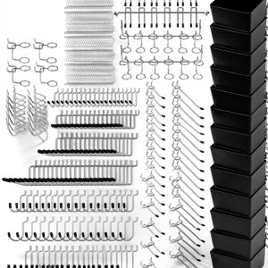 Pegboard Hook Set 300-Piece Black SEDY Durable Metal Organizer-0