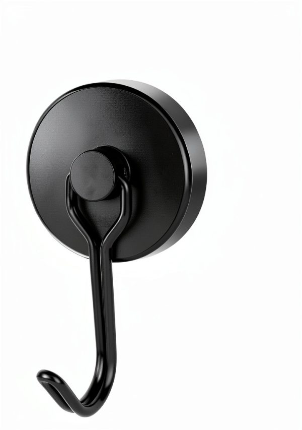 DIYMAG Black Magnetic Hooks 8Pack 120Lbs Metal Hook for Kitchen-1