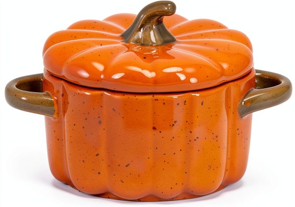 10 Strawberry Street Pumpkin Patch 4" Mini Stoneware Tureens, Set of-1